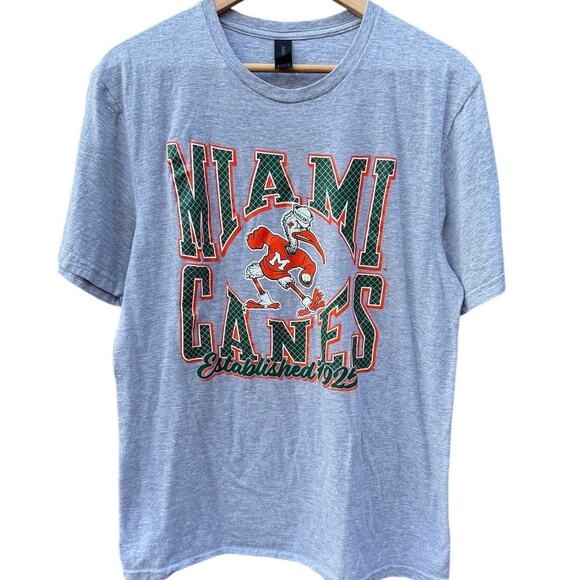 Miami Hurricanes Canes NCAA U gray Captivating t-shirt Size Medium - Picture 1 of 4